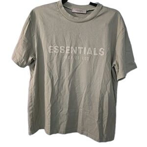 Essentials Fear of God Olive Green Short Sleeve T-Shirt Mens Size Medium‎